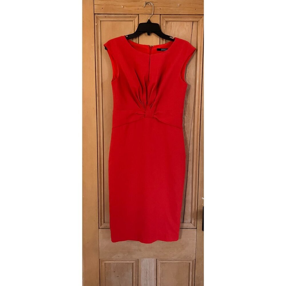 Badgley Mischka Womens Tangerine Modele Sleeveless Dress Size 6 Orange SP EXC